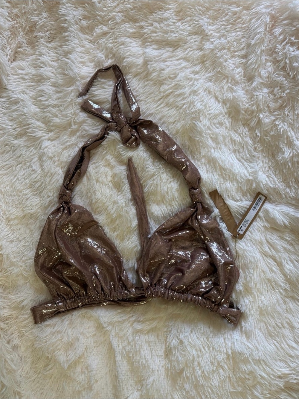 SKIMS Liquid Shine Bikini Top 4X